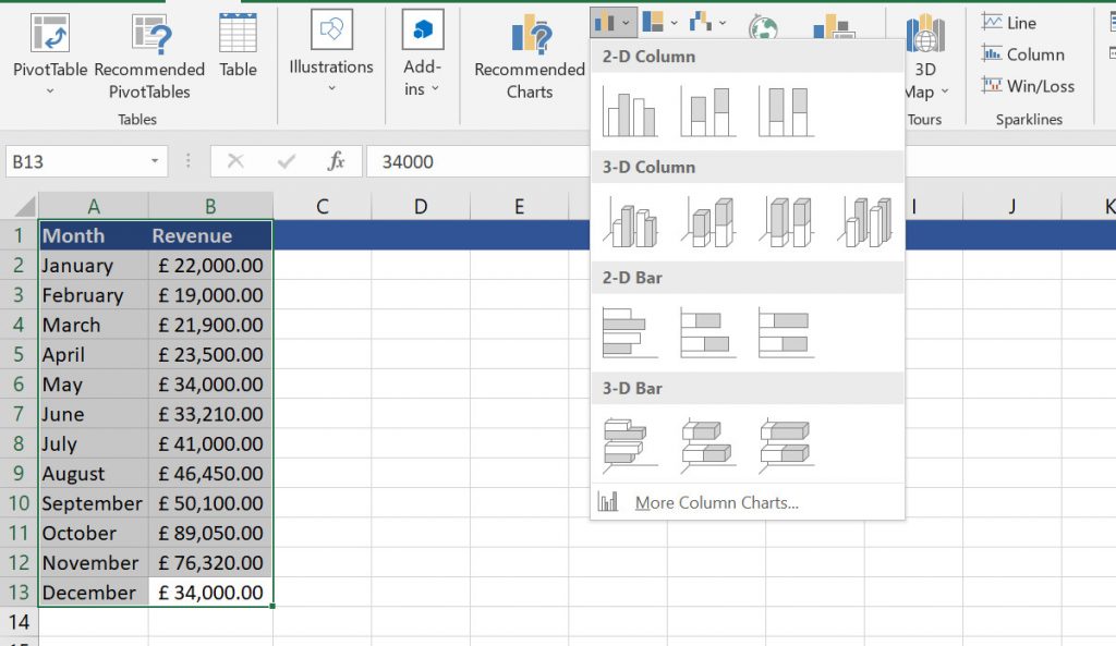 chart excel
