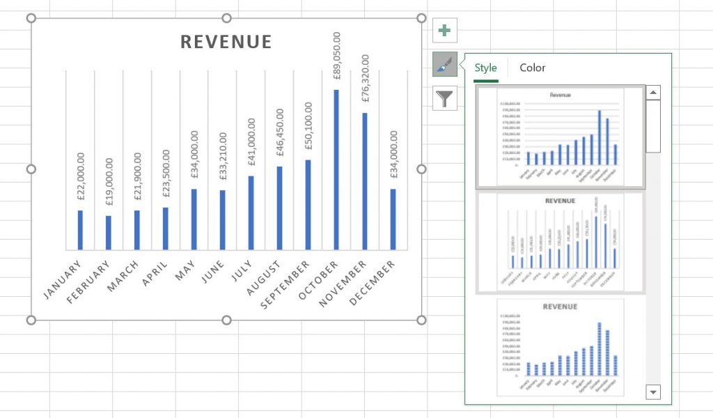 edit a chart in excel